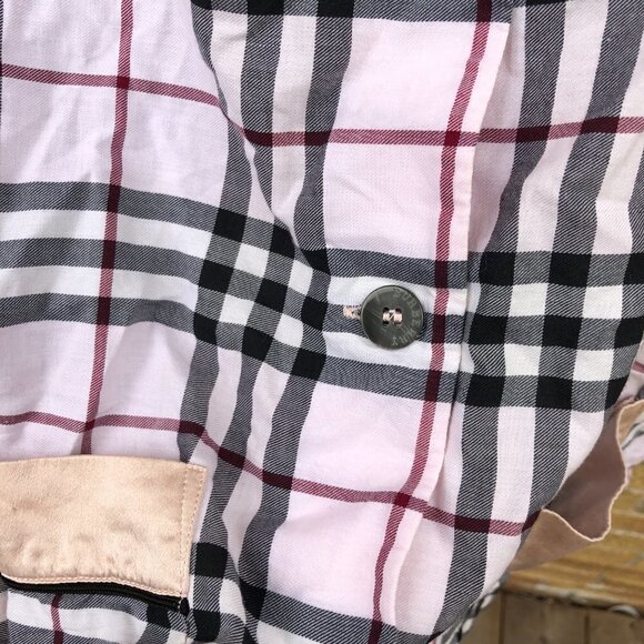 100% Silk Burberry Novacheck Nightgown Small - Picture 4 of 7